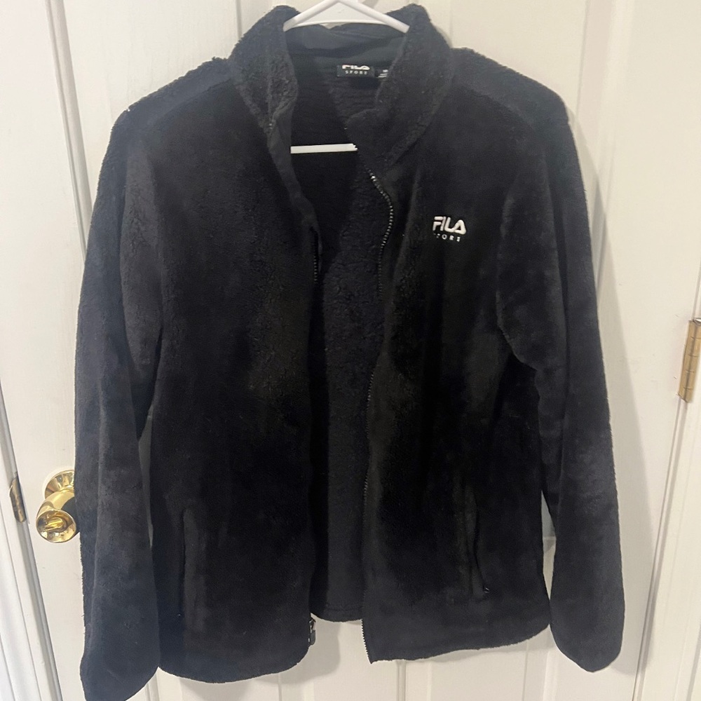 Fila Sport Black Fleece Jacket Medium